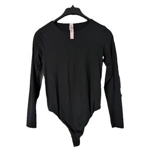 NWT‎ Victorias Secret Womens Long Sleeve Black Button Bodysuit Size Large